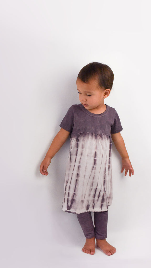 little girl's naturally plant-dyed organic cotton dress
