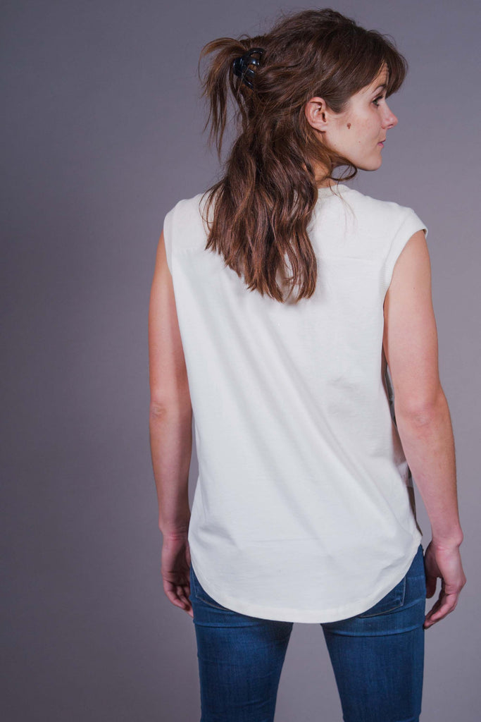 unbleached GOTS certified organic cotton women's tank top shirt