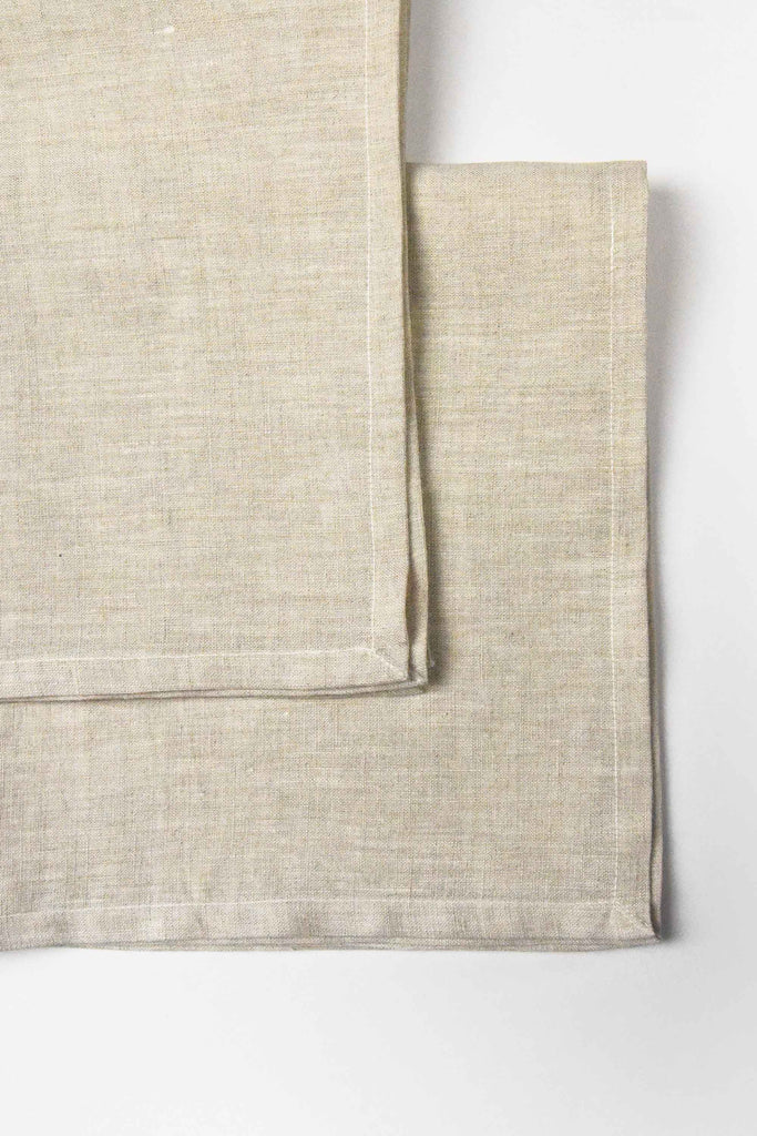 GOTS certified organic linen napkins, undyed dye free and chemical free