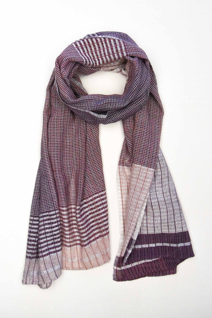 plant dyed organic cotton scarf dyed with plants including madder root