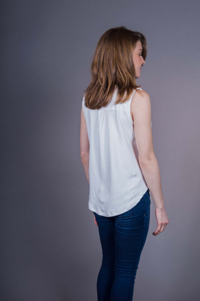 undyed unbleached GOTS certified organic cotton and lace tank dye free and chemical free