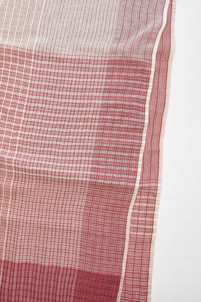 organic cotton hand loomed scarf plant dyed with madder root, ethically made